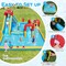 9-in-1 Inflatable Double Water Slide Park with Giant Bounce House and 735W Blower